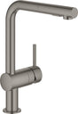 Grohe minta keukenkraan - met handdouche - 2 straalopties - mat antraciet (brushed hard graphite)