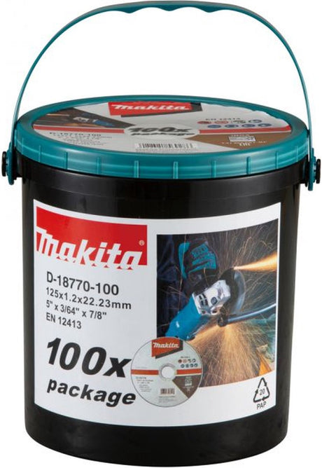 Makita Zubehör Trennscheibe Edelstahl 125x22,23x1,2mm, 100 Stück - D-18770-100