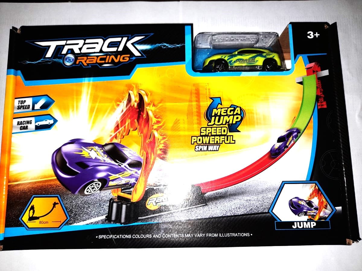 Jonotoys Track Racing Rennstrecke inklusive 1 Autostrecke ist 80 cm lang