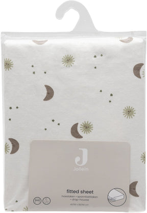 Jollein hoeslaken wieg - 40 50x80 90cm - jersey - over the moon