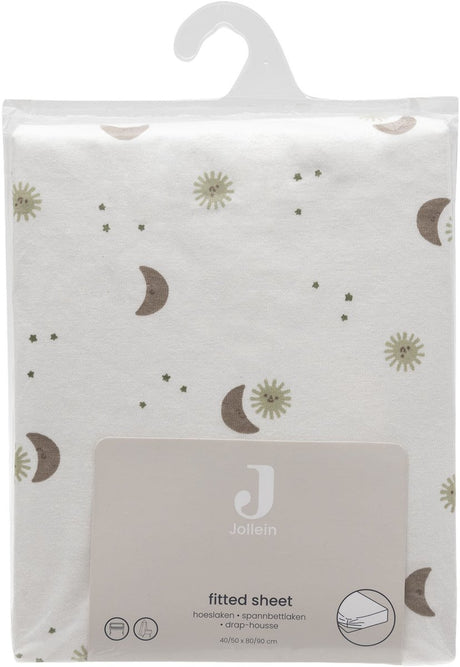 Jollein hoeslaken wieg - 40 50x80 90cm - jersey - over the moon
