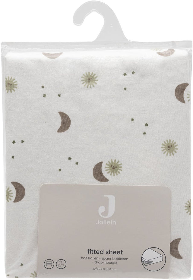 Jollein hoeslaken wieg - 40 50x80 90cm - jersey - over the moon