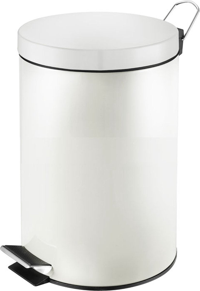 V-part - pedaalemmer 20 liter - steel - wit - prullenbak