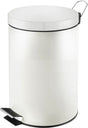 V-part - pedaalemmer 20 liter - steel - wit - prullenbak