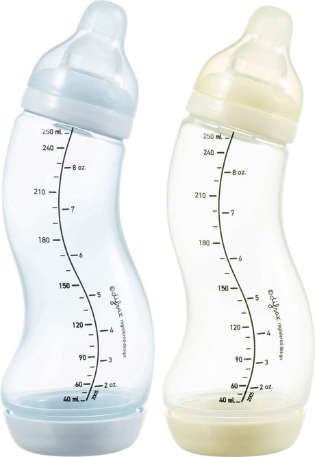 Difrax natural s-babyfles - 250 ml - anti koliek - blauw creme - 1 stuk