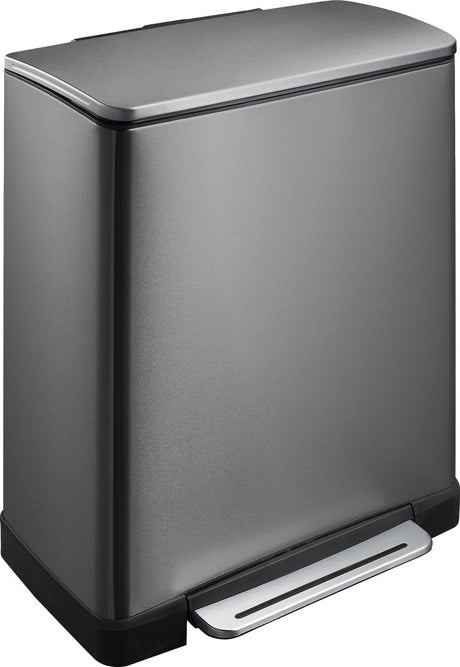 Eko Eko Pedal Bin E-Cube 28 l+18 l Stahlfarben