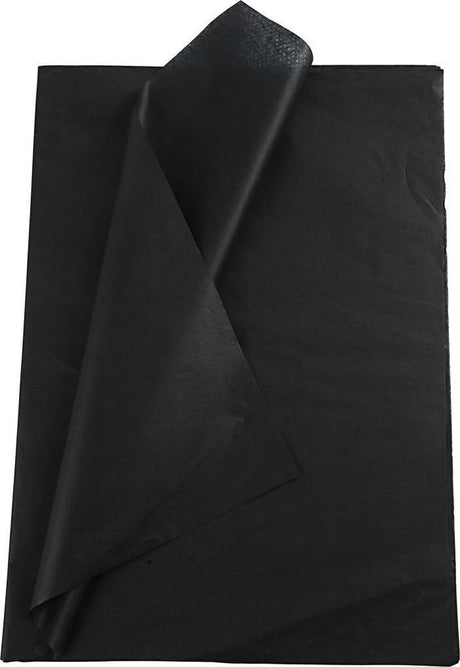 Seidenpapier, Blatt 50x70 cm, 17 g, schwarz, 25 Blatt 1 Karton