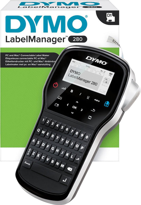 Dymo Etikettenmanager 280p 10,7 x 20,6 x 4,65 cm 395 g schwarz QWERTZ