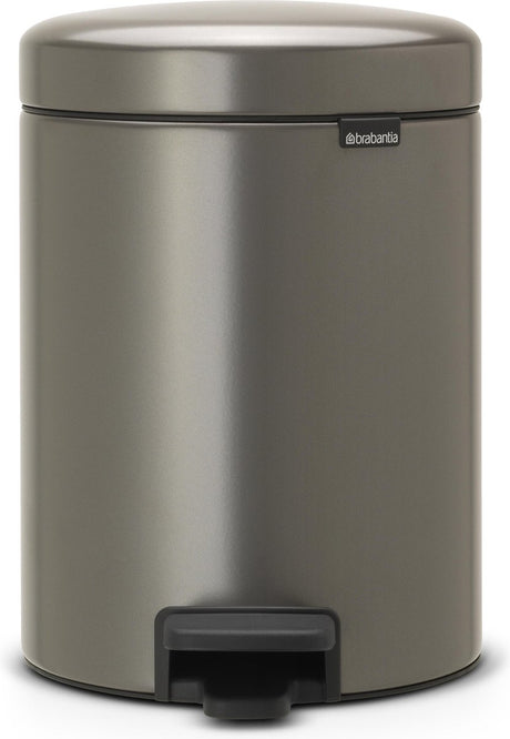 Brabantia Newicon Abfallbehälter – 5 Liter – Badezimmer – Platin