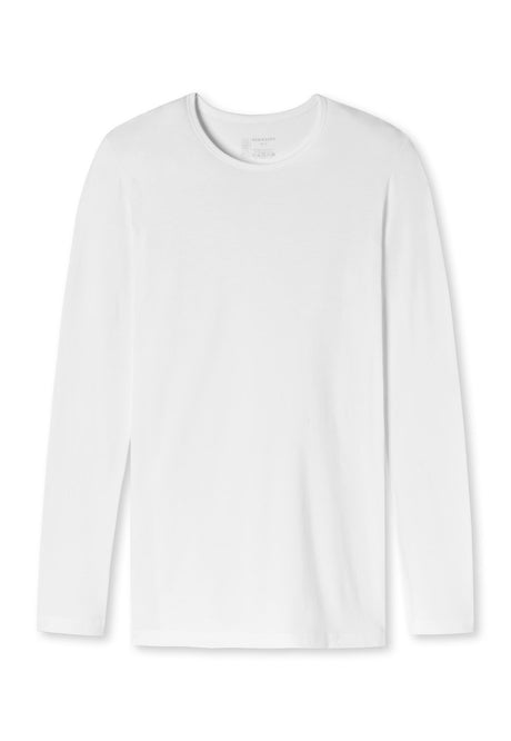 Schiesser shirt lange mouw - 95 5 originals - heren ondershirt - wit