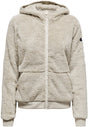 Only play fluffy hood fz ls jack dames 15189732-stone - kleur grijs - maat m