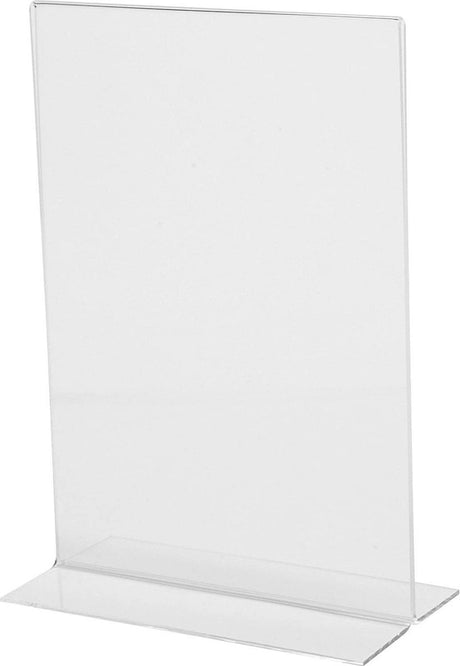 Sigel – Tischständer – A5 – glasklar – gerade – T-Ständer – Acryl-Kartenhalter – si-ta222