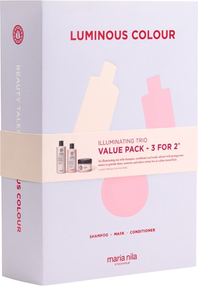 Maria nila luminous colour set - dárková sada rozjasňující péče pro barvené vlasy