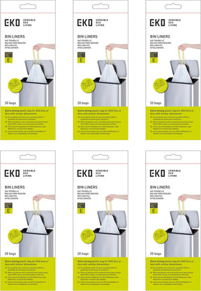 Eko - Abfallbeutel 25-35 ltr (e) (6x12 Stück) - - weiß - Abfallbeutel