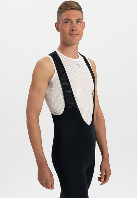 Bbb cycling fietsbroek heren met zeem - originals padding - wielrenbroek heren met bretels - ademend mesh - powerfit 2.0 bibshorts - zwart - maat s - bbw-428 s