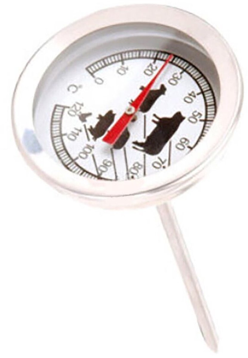 Excellent houseware vleesthermometer analoog rvs 5,4x12cm