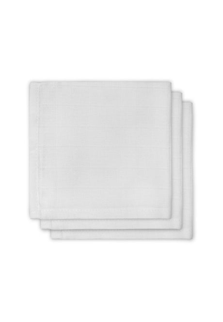Jollein - hydrofiel monddoekje basic - baby hydrofiele doeken, spuugdoekjes, speendoekje - wit - 3 stuks