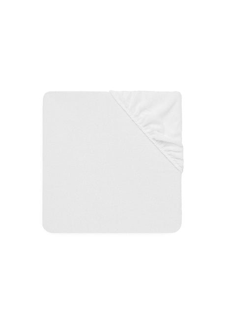 Jollein - baby hoeslaken ledikant (wit) - katoen - polyester - badstof waterdicht - 60x120cm