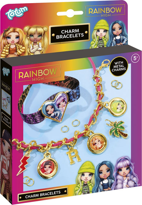 Totum Rainbow High 2 Charm-Armbänder zur Herstellung von Spielzeug für Mädchen – Bastelpaket, kreativer Modeschmuck, MGA-Schmuckset