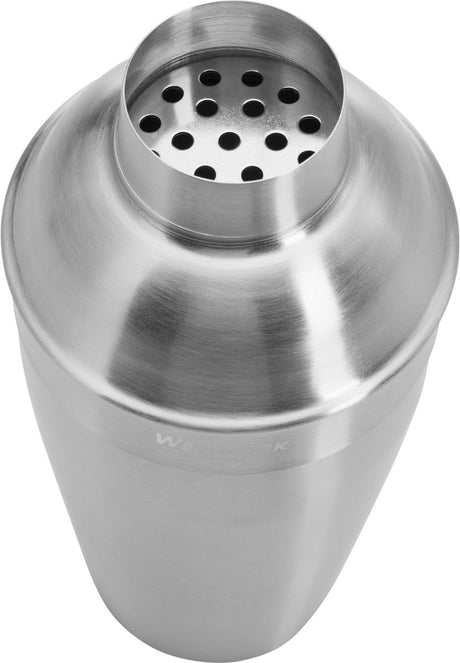 Westmark Cocktailshaker mit integriertem Sieb und Deckel, Fassungsvermögen: 0,5 Liter, Edelstahl 18 8, gebürstetes Silber, 62812260