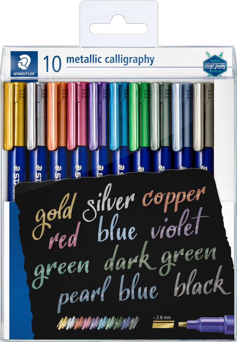 Quantore Kalligraphiestifte Metallic-Set – 10 Farben