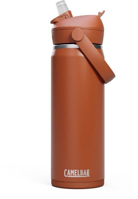 Camelbak Thrive Flip Straw – vakuumisoliert – Edelstahl-Isolierung Trinkflasche – 600 ml – Rot (Sierra Red)