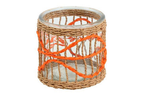Countryfield waxinlichthouder ella l oranje 12x12x12cm
