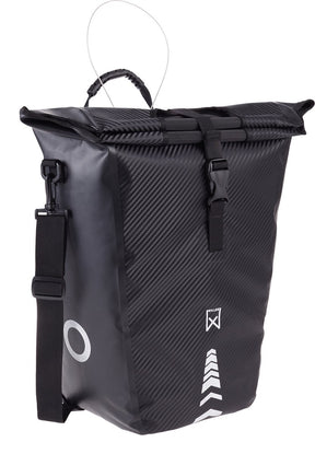 Willex - 100% waterdicht - enkele tas - carbon look - met cijferslot - 25 liter
