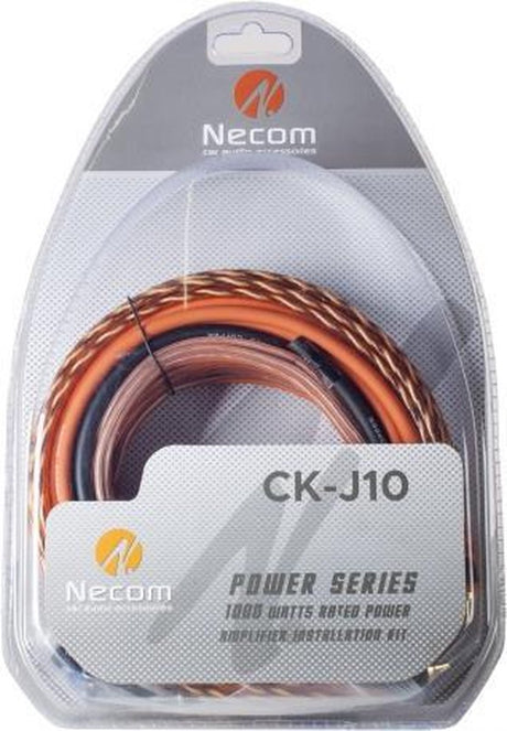 Necom ck-j10 – versterker kabelset – 1000w – 10-delig – 8ga – complete installatiekit