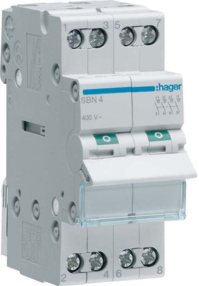 Hager modulaire schakelaar 4 polig 2 - sbn425