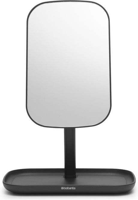 Brabantia renew make-up spiegel - met accessoireschaal - dark grey