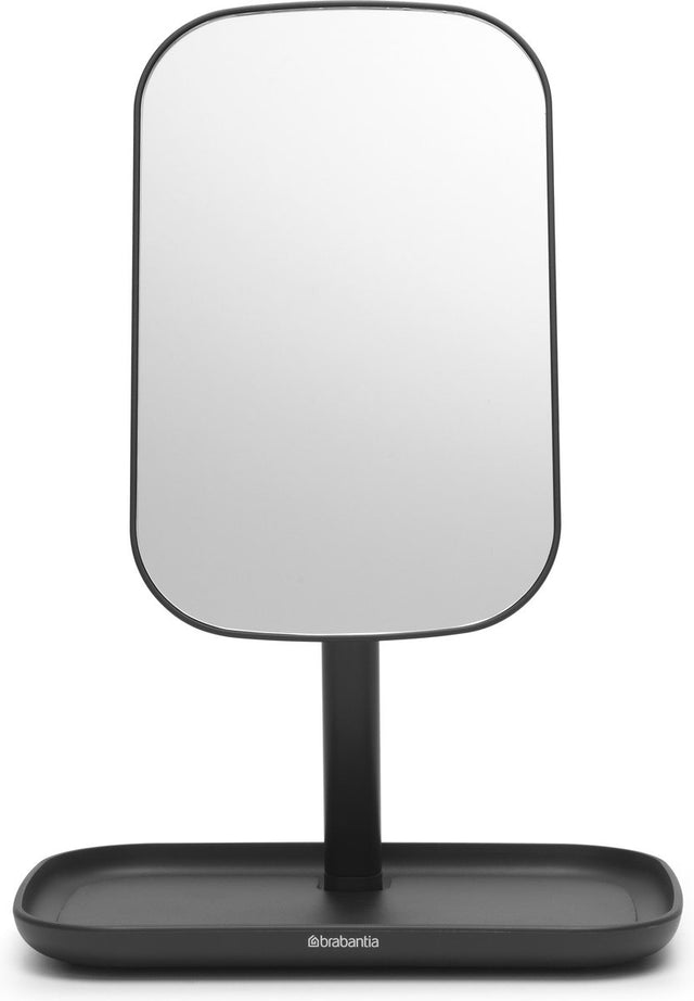 Brabantia renew make-up spiegel - met accessoireschaal - dark grey