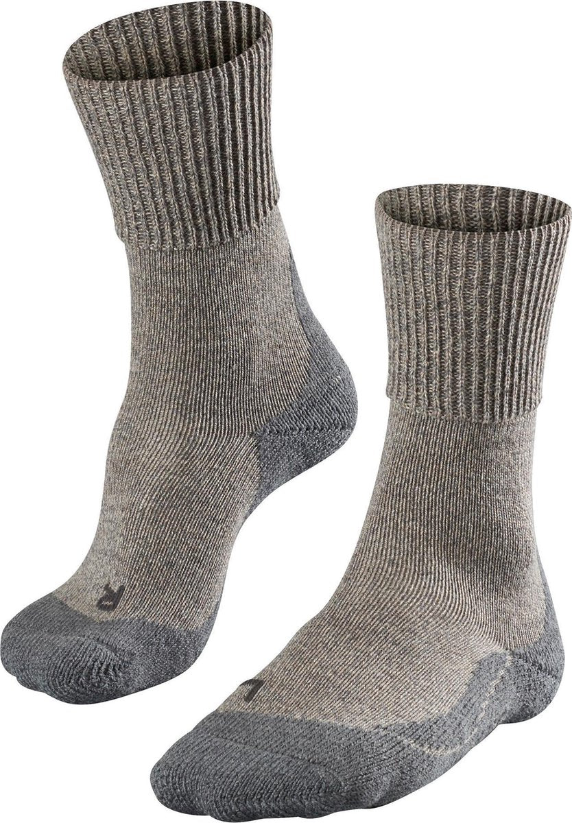 Falke TK1 Wool Anti-Blister dickes Woll-Funktionsmaterial Wandersocken Damen Beige - Größe 37-38