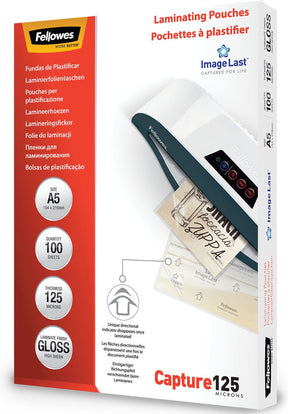 Fellowes Laminiertaschen 53073 125 Mikron A5