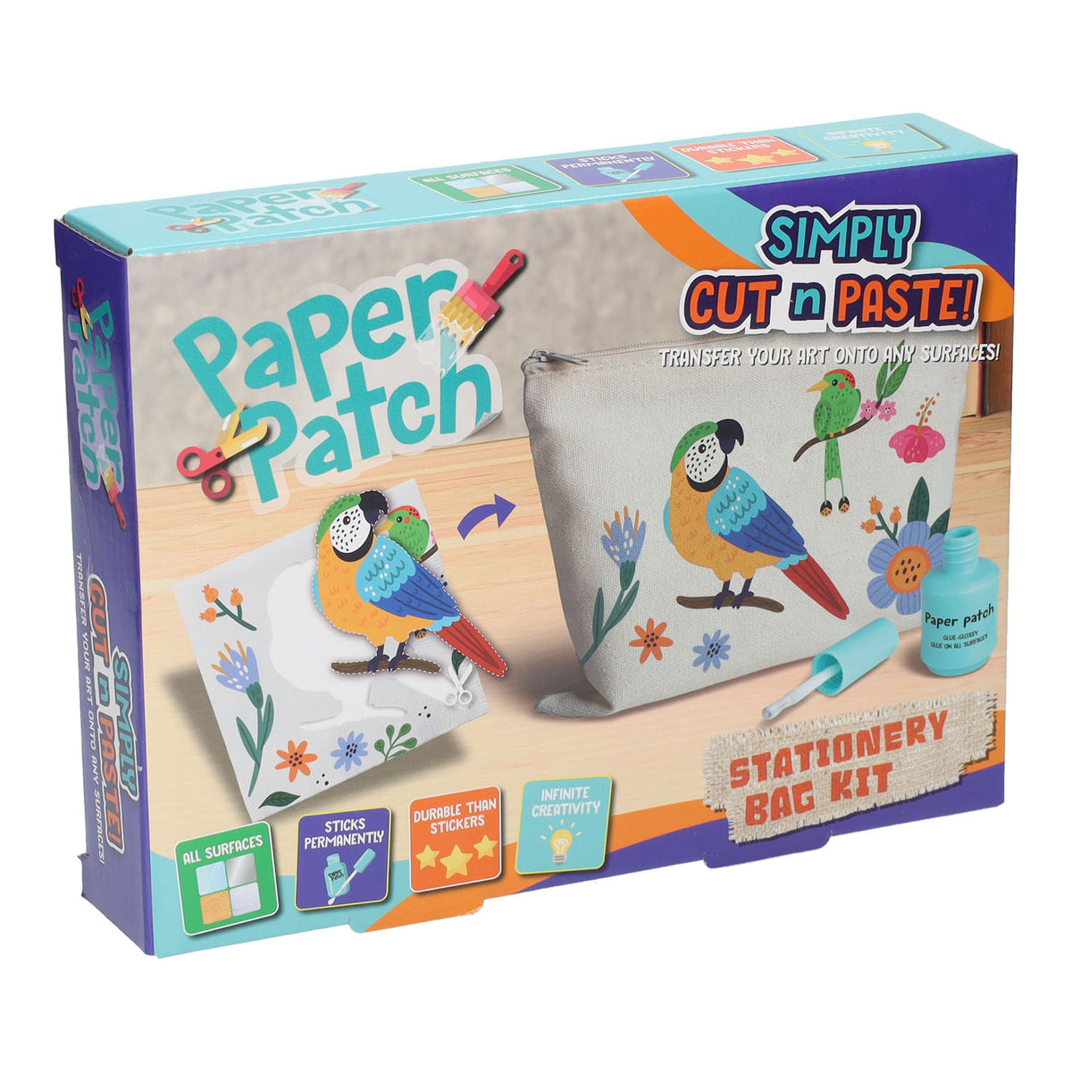 Paulinda Papierflicken – Federmäppchen dekorieren