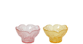 Schaal glas 2col ass d12,5 h8cm