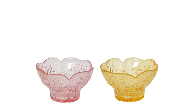 Schaal glas 2col ass d12,5 h8cm