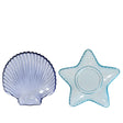 Decoris-Tellerglas, 14 cm x 2 cm, Muschel- oder Sternblau