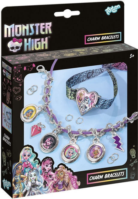 Totum monster high bedelarmbandjes maken - 2 stuks - speelgoed kinderen - knutselen - voor meisjes - vanaf 5 jaar -