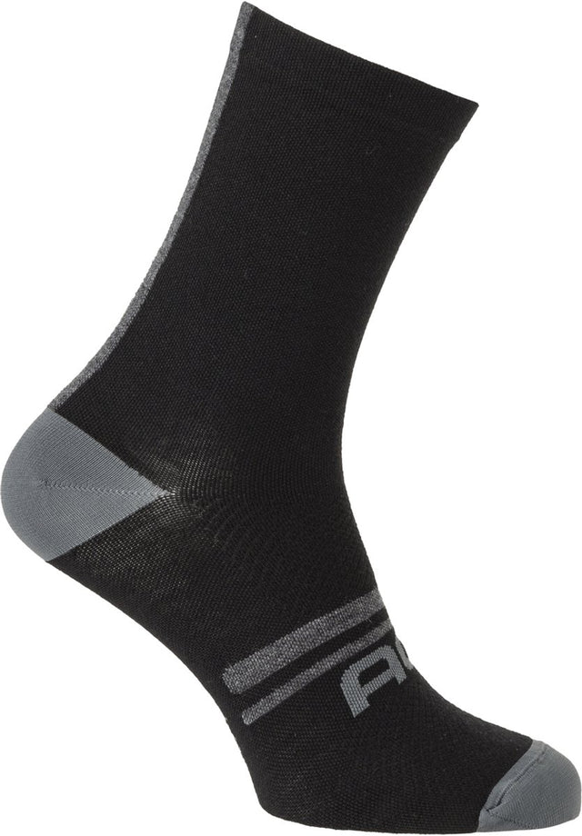 Agu fietssokken - merino wol - unisex - zwart - 22cm - lichtgewicht - ademend - sneldrogend - l xl