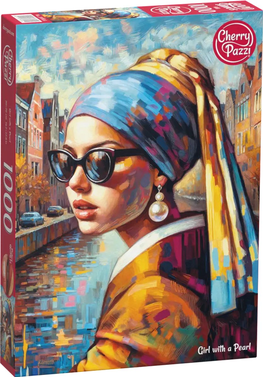 Cherrypazzi johannes vermeer- girl with a pearl puzzel 1000 stukjes