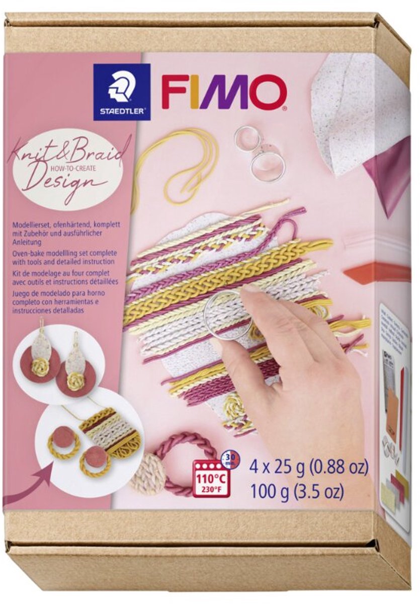 Fimo-Anleitungsset „Strickzopfmuster“