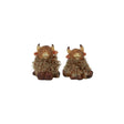 Countryfield beeld schotse hooglander temmi bruin polystone 7,5x5,5x8cm 2 assorti