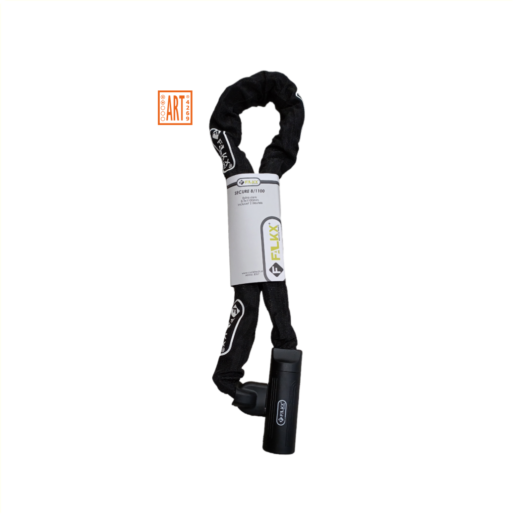 Falkx sicher 8 1100 Kettenschloss Art ** Schwarz