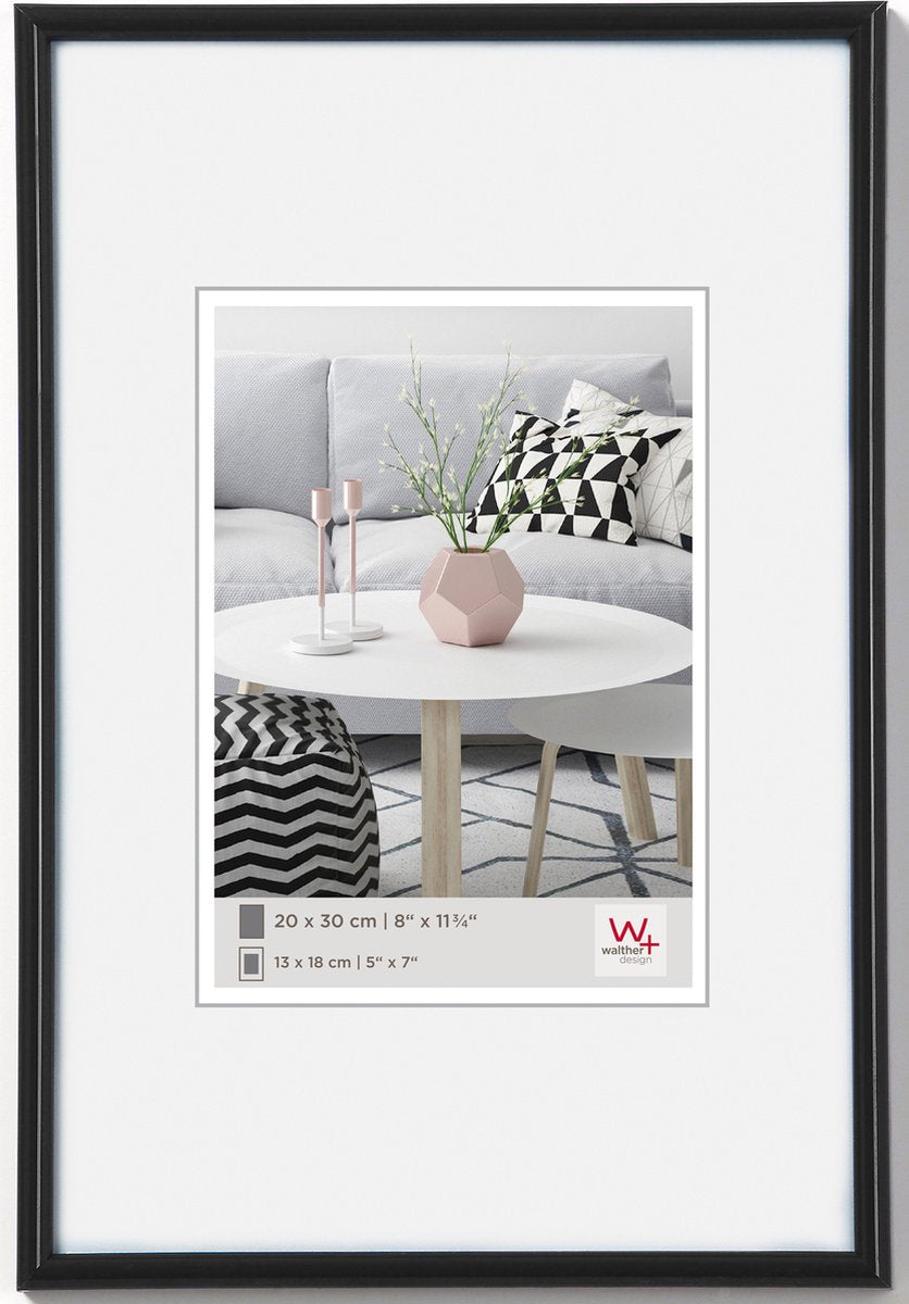 Walther Galeria - Kunststoffrahmen - Fotogröße 10x15 cm - Schwarz