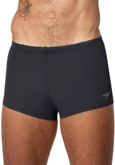 Speedo Hyperboom Aqua Shorts Herren – Herren-Badehose – chlorbeständige Badeshorts Herren – Herren-Schwimm-Boxershorts mit Kordelzug – Schwarz Grau – XXL