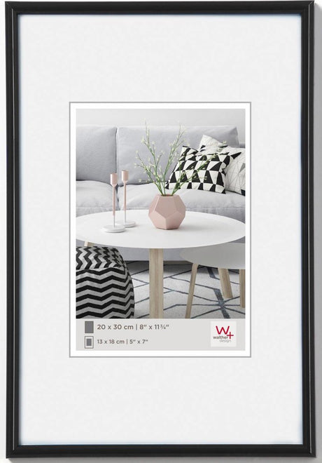 Walther Galeria - Kunststoffrahmen - Fotogröße 30x45 cm - Schwarz