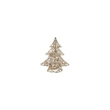 Countryfield kerstboom met 15 led lampen pippa goud metaal 16x5,5x20cm met timer, 2xaa