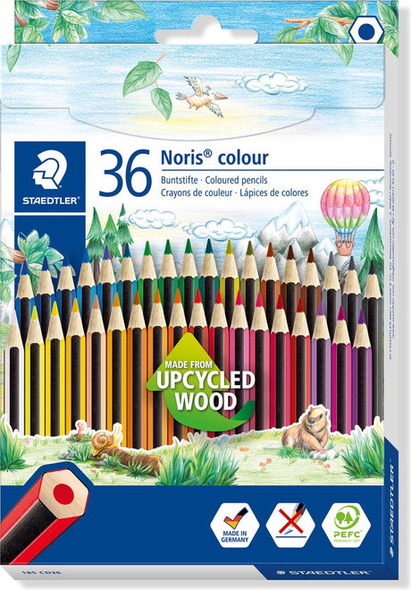 Staedtler noris color Buntstift aus Upcycling-Holz - Set 36-tlg