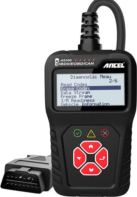 Ancel AS100 OBD2 Diagnosescanner – Universelles Diagnosegerät für Autos – Schwarz